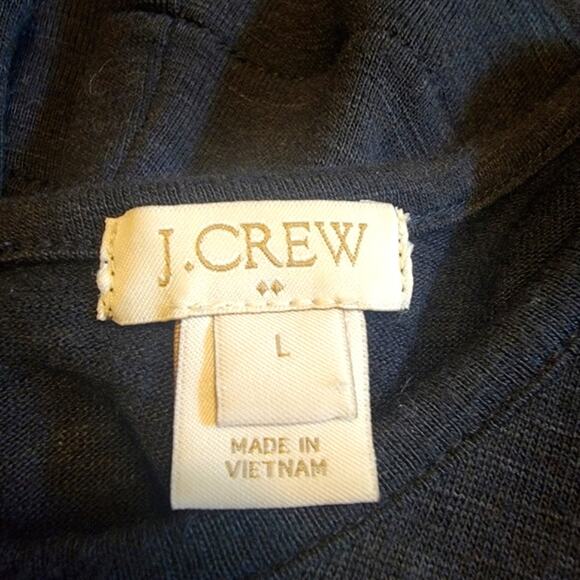 J Crew Scoop Neck Sleeveless Black Tiered Tunic Top Size Classic L - Picture 11 of 13